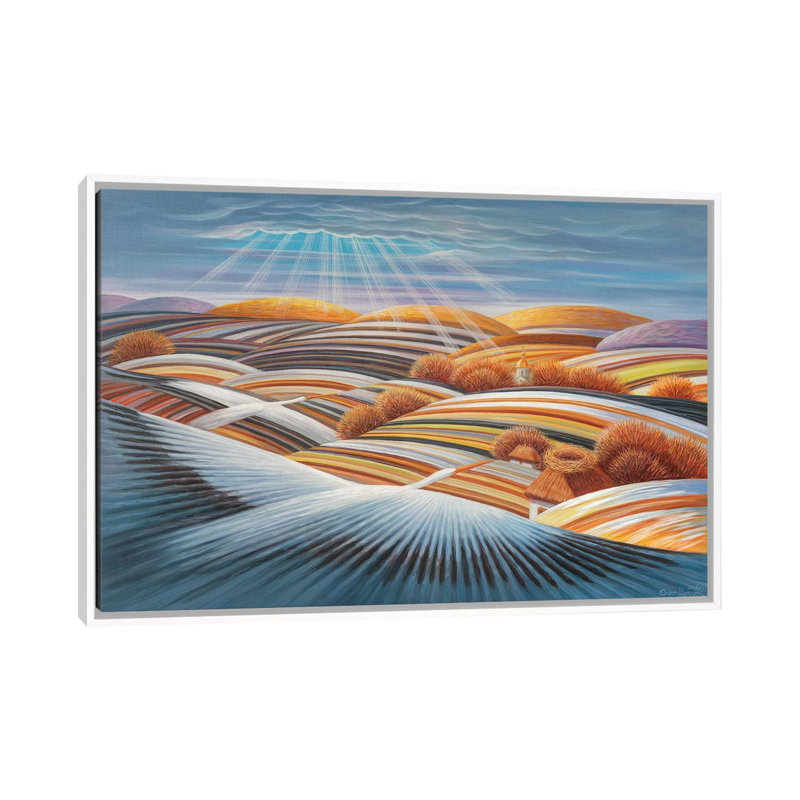 " To The Home Nests " by Oleg Shupliak, 40" H x 60" W x 1.5" D, White Framed Canvas