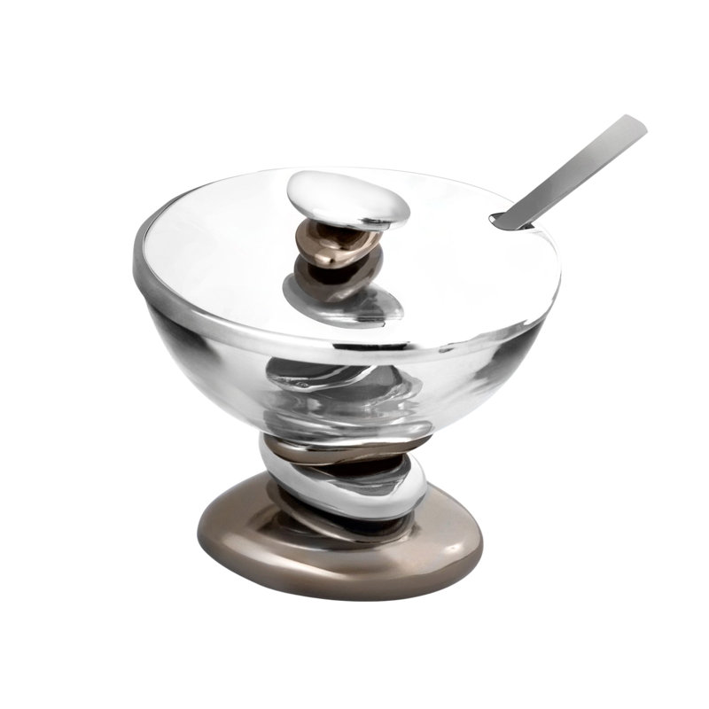 Pebble Stainless & Gunmetal Jam Jar