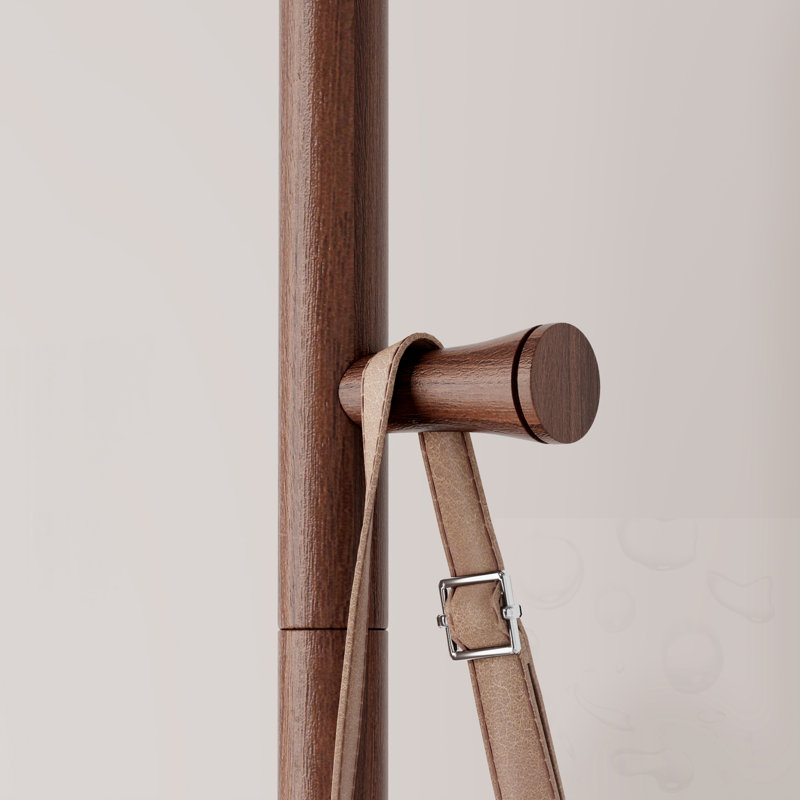 Portemanteaux en bois avec tablette, Walnut