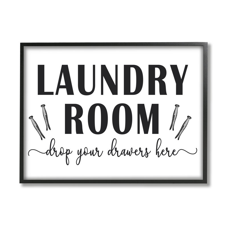 Laundry Room, H 14 po x l 11 po, Giclée encadrée noir minuit