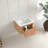 Wall-Mounted Floating Bathroom Vanity With Ceramic Basin-658709363