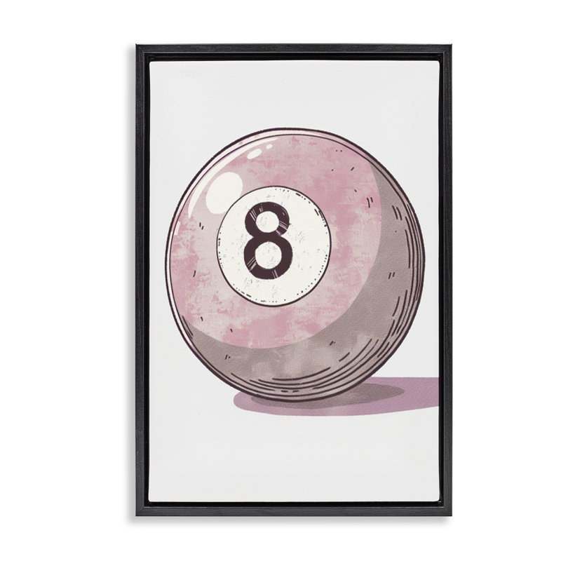 Cadre flottant pastel à huit boules, design par LSR Design Studio, H 25 po x l 17 po, Cadre flottant noir de jais