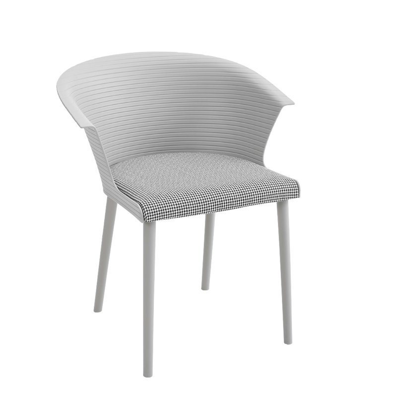 44cm H Upholstered Upholstered Back Side Chair, Grey