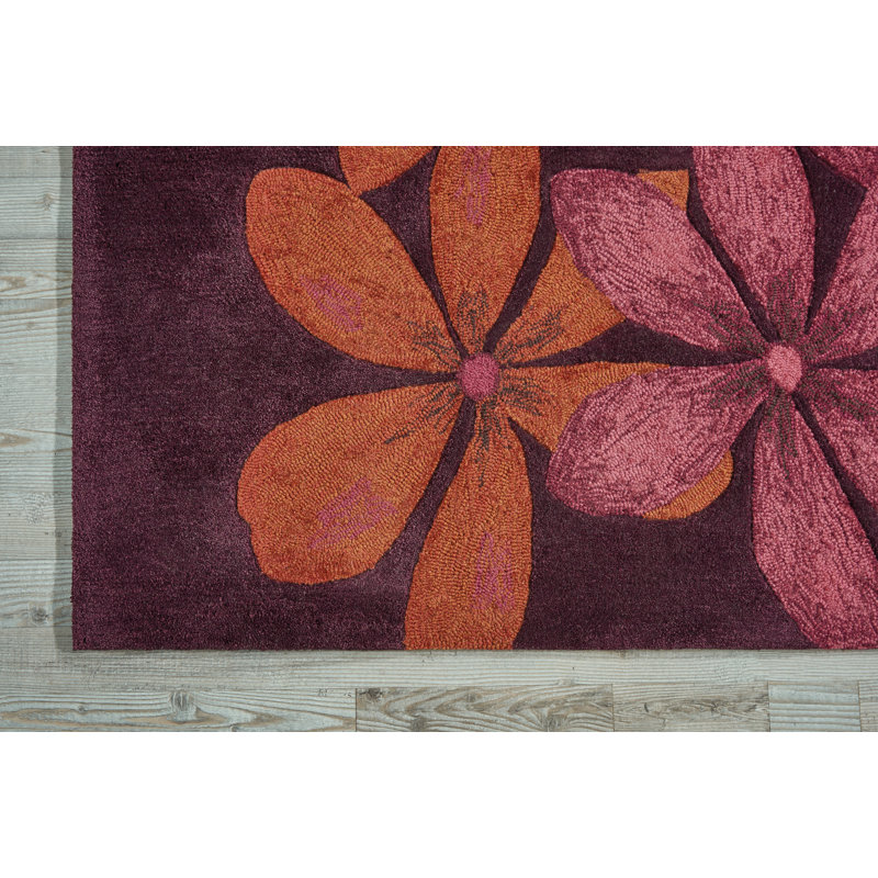 Beeler Rectangle 152 cm x 229 cm Floral Hand Woven Area Rug