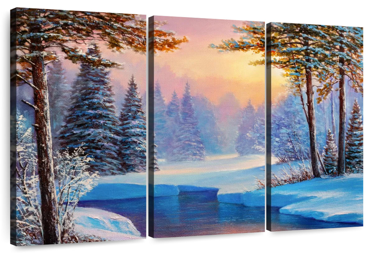 Millwood Pines Alvord Winter River Landscape | Wayfair