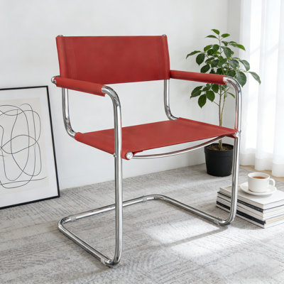 Fauteuil d'appoint en cuir Momei Saddle