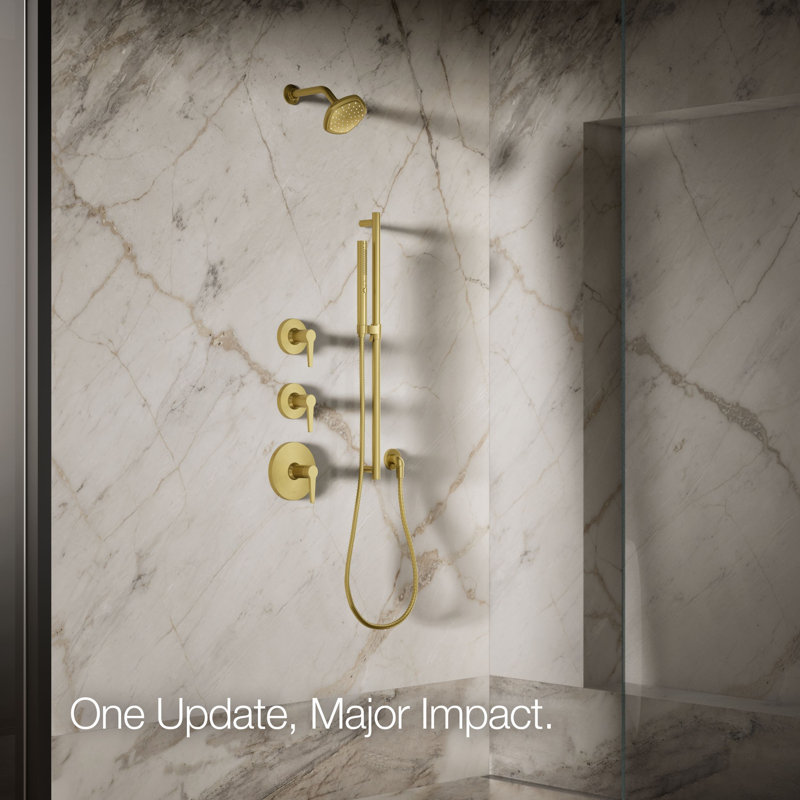 Occasion Single-Function Showerhead, Vibrant Brushed Moderne Brass
