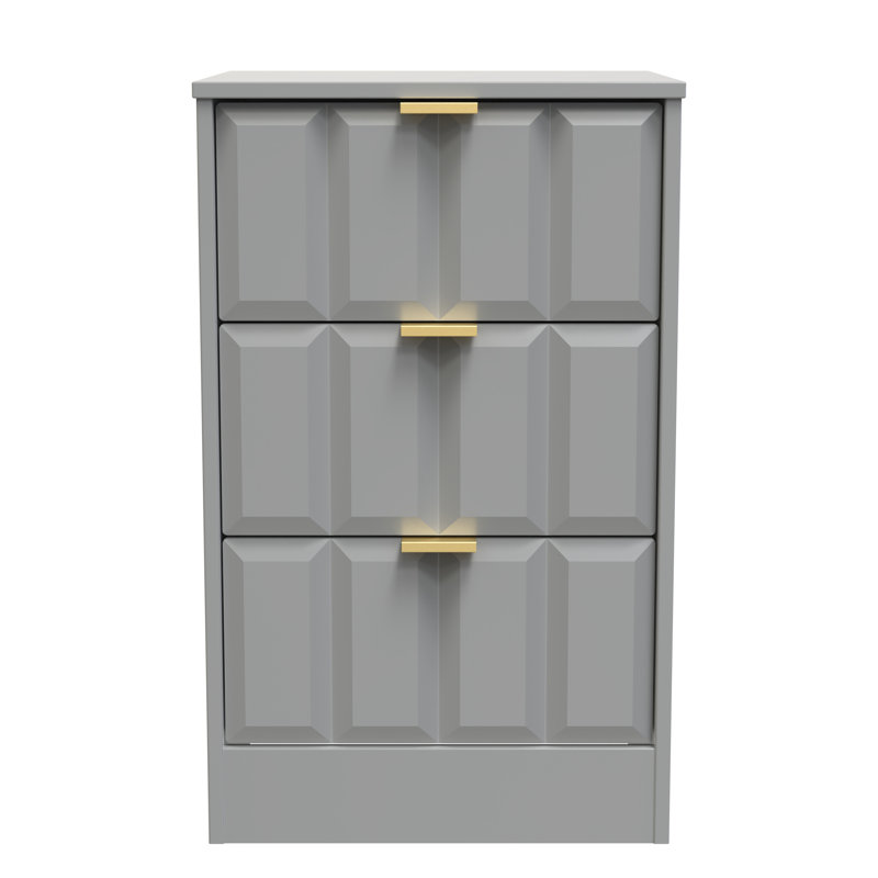 Arnesto 45 cm W Bedside Table, Dusk Grey