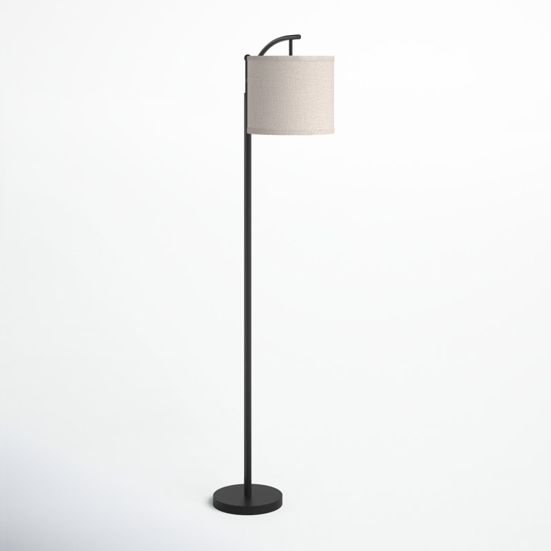 Barbour 62" Arched Black Floor Lamp with Bulb