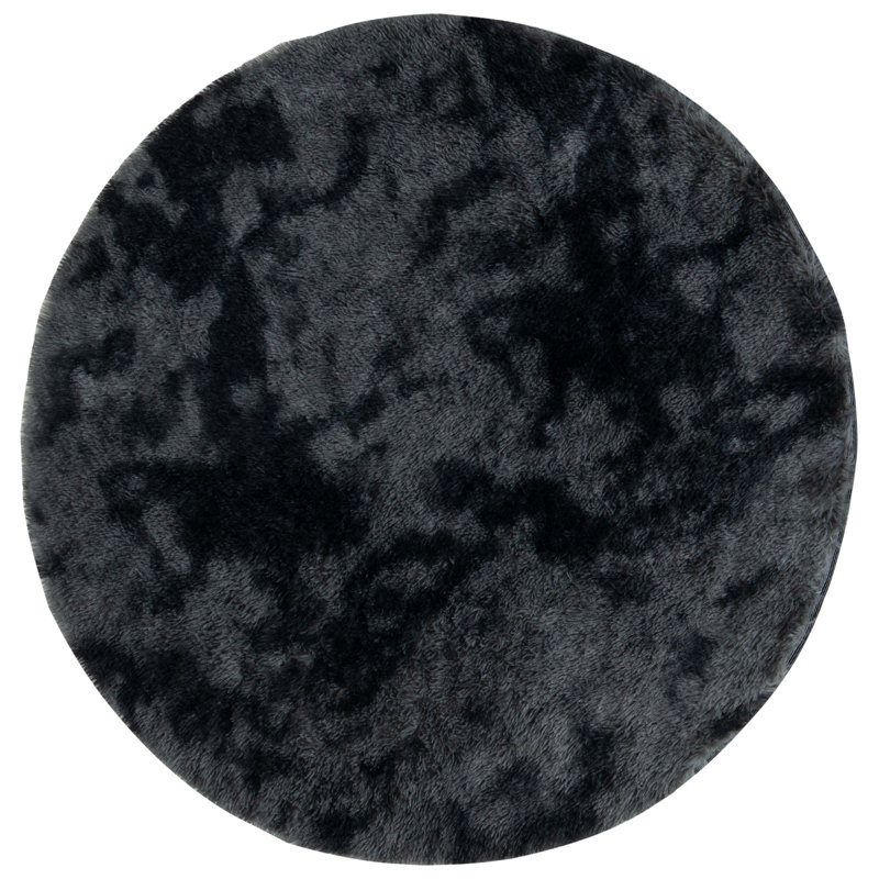 Zakiah Shag Performance Abstract Rug, Round 4'