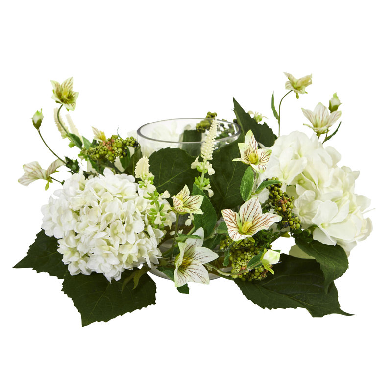  Hydrangea Artificial Arrangement Candelabrum