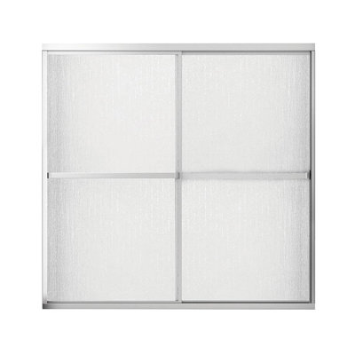 Polar 57.38" x 54" Double Sliding Framed Tub Door