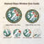 Panneau de vitrail à motif floral Colibri ， H 12 po-1693848645