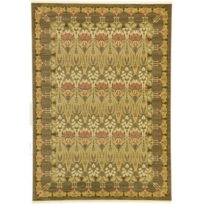 Tapis brun ikat Moore