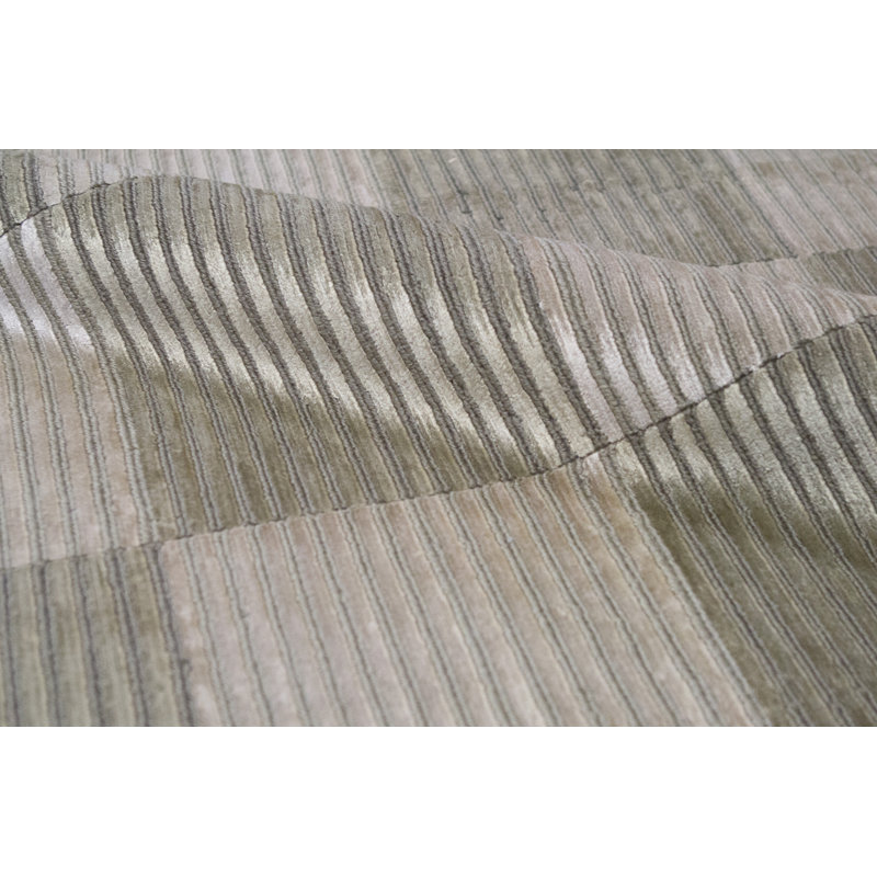 Himalayan Art Wool Checkered Area Rug in Gray