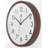 Anupam Round Plastic Wall Clock - Walnut