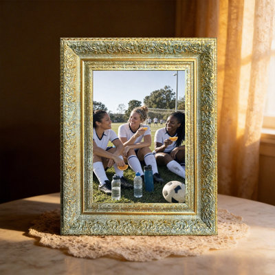 Cadre 3 pièces chaud antique doré pour photos et cadeaux d'anniversaire 5 po x 7 po