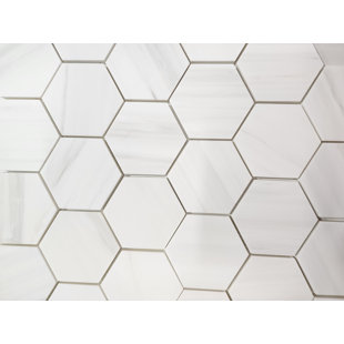 Bianco Dolomite 4 "Hexagon Mat