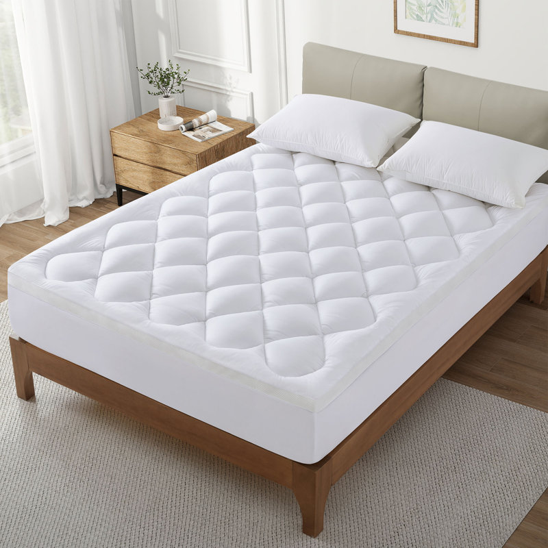 Surmatelas en mousse matelassée ultra moelleux avec poche profonde, Lit simple