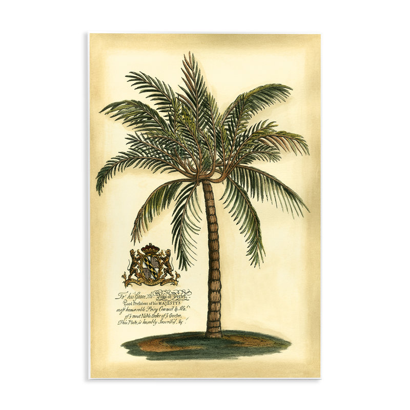 Plaque murale British Colonial Palm, design par Vision Studio, H 15 po x l 10 po
