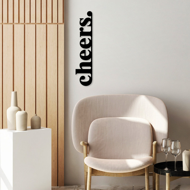Stylish Black Metal Wall Decor, 27.6 x 6.3 inches | 100% Durable Metal, Thickness: 0.06 inches | Easy Wall Mount Design | Perfect for Modern Home, Office, or Living Room | Unique Decorative Accessory