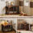 31"Arch Design Wooden Dog Crate Furniture, Heavy Duty Indoor Pet Kennel End Table for Small to Large Dogs, Easy Assembly,  Walnut-919435379-919435377