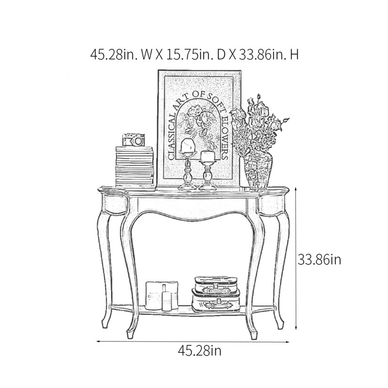 Retro Multifunctional Elegant Console Table