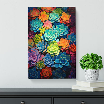 Succulent Modern - Wrapped Canvas