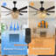 Ventilateur de plafond 65 pouces Boho avec lumière et télécommande, ventilateur de plafond à moteur à courant continu en bois de ferme pour chambre à coucher