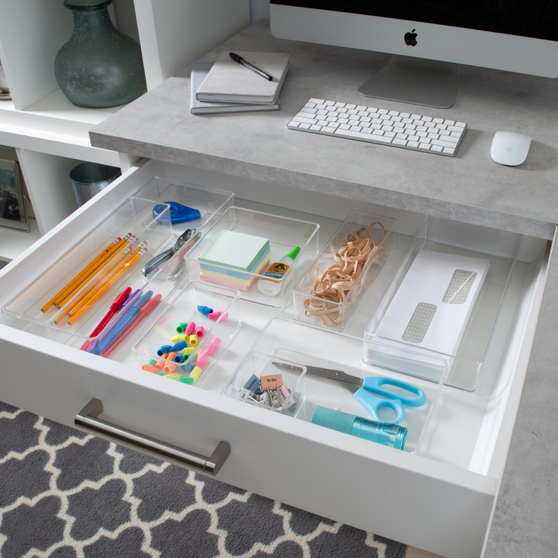 Simplify Long Rectangular Drawer Organizer In Clear