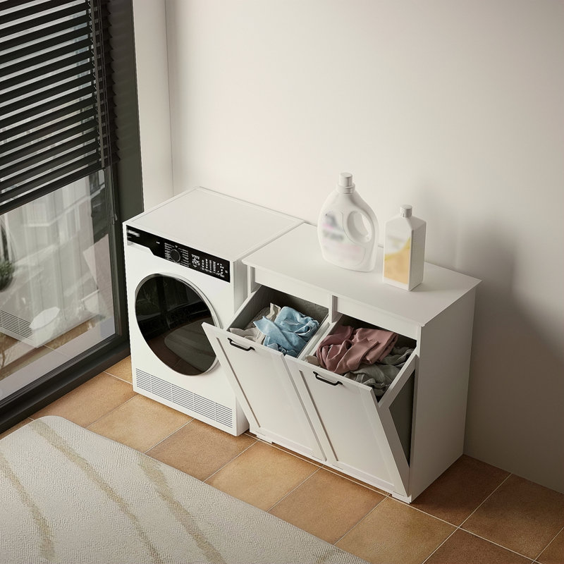 Laundry Cabinet ,With 2 Removable Liner Bags