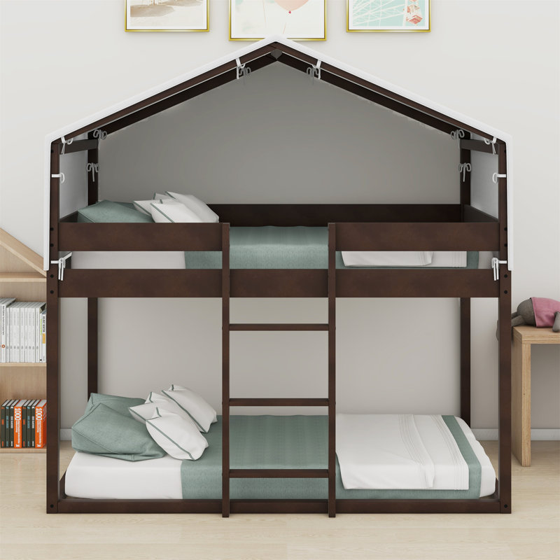 Andersons Kids Twin Over Twin Bunk Bed, Walnut