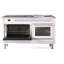 Cuisinière à double combustible ILVE Professional Plus II 60, 8 brûleurs scellés, plaque chauffante-2110857697-2110857710