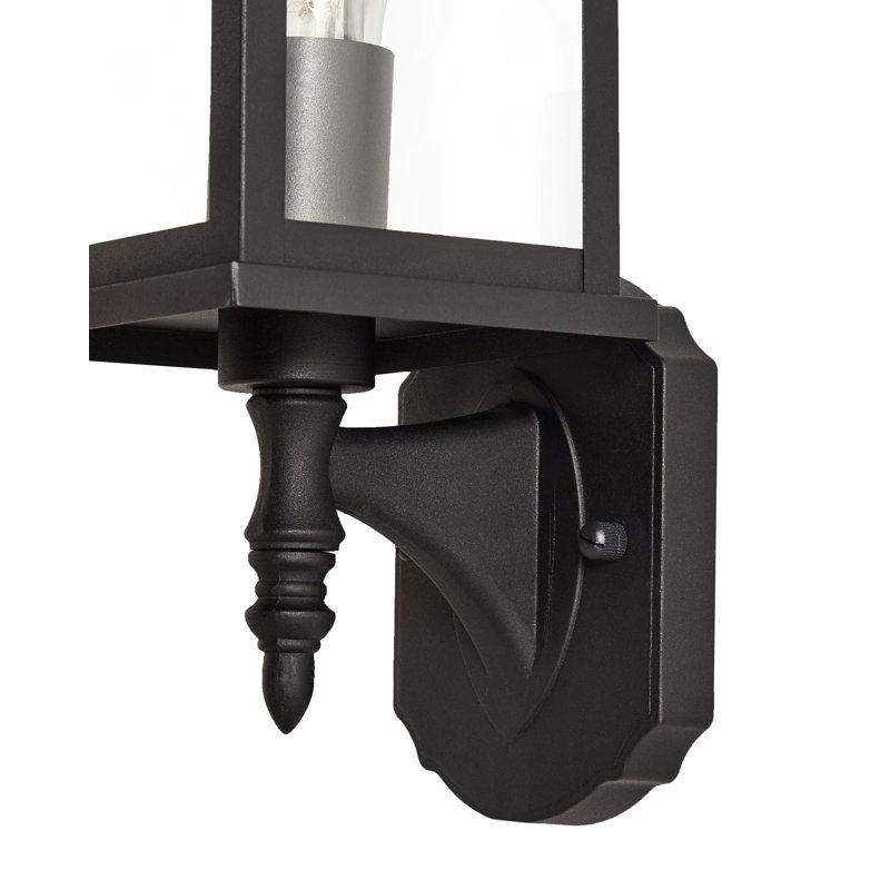 ANDAM Matte Black 19cm H Outdoor Wall Lantern