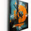Interlude de jazz cocktail rétro orange et bleu - horloge murale moderne géométrique-99635258