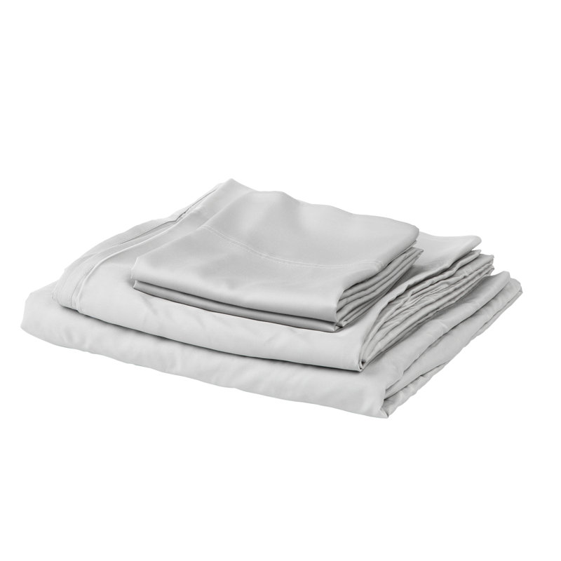 Bamboo Twill Solid Colour Sheet Set, King, Grey