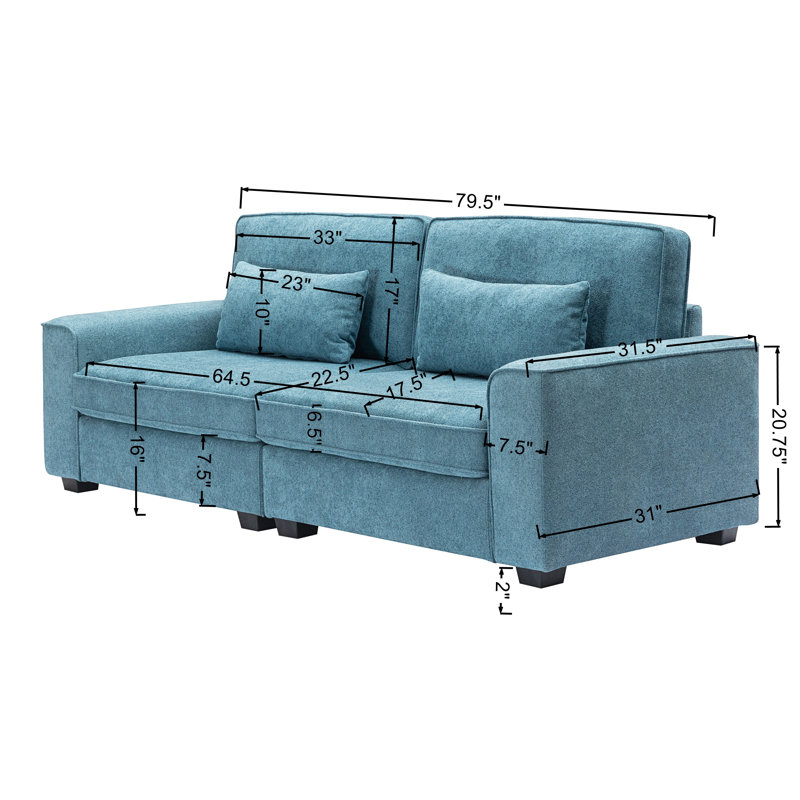 Canapé Cozy Duo, Bleu