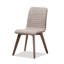 Ensemble de salle à manger 5 pièces Kamjeet en tissu gris clair et bois de noyer, H 29,53 po x l 59,06 po x P 35,43 po-1176240792