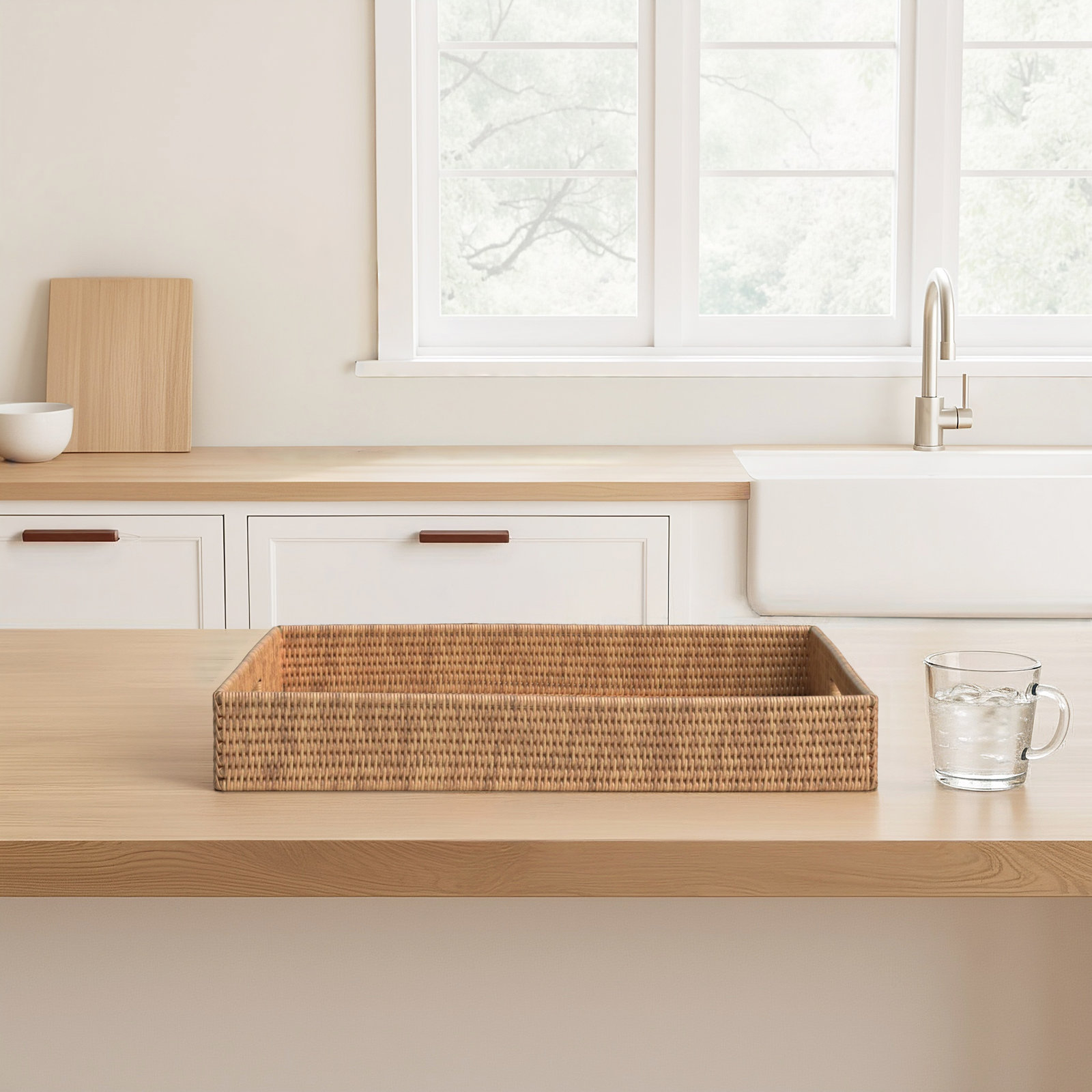 Landers Decorative Tray, Honey Brown