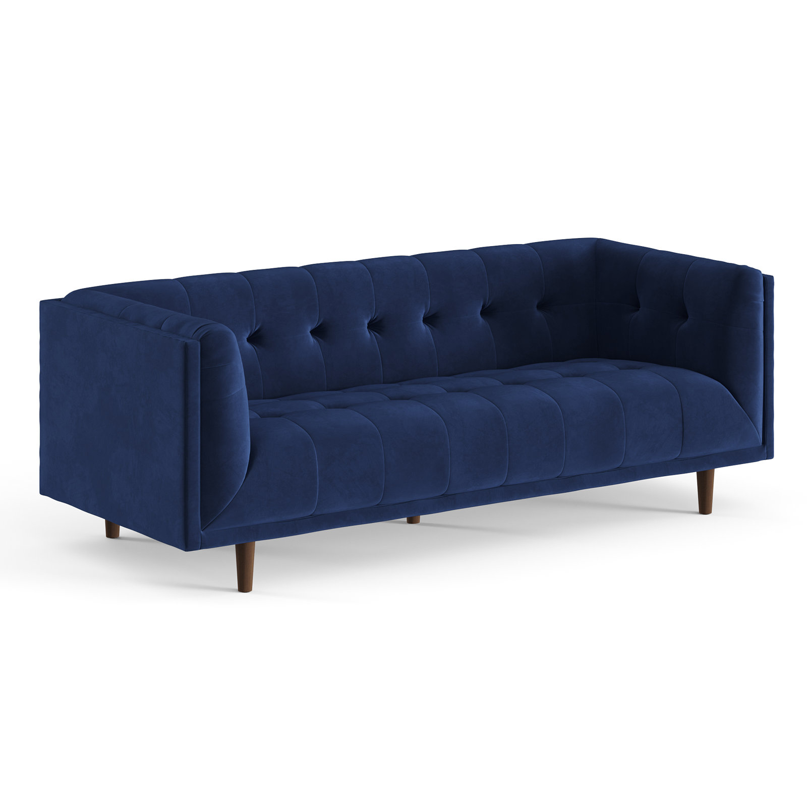 George 82'' Upholstered Sofa, Sapphire Velvet