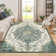Vintage Machine Washable Bedroom Rug, Non-Slip Non-Shedding Low-Pile Dining Room Rug, Soft Rug for Living Room