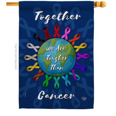 Drapeau de maison en polyester 40 x 28 po We We Together Support
