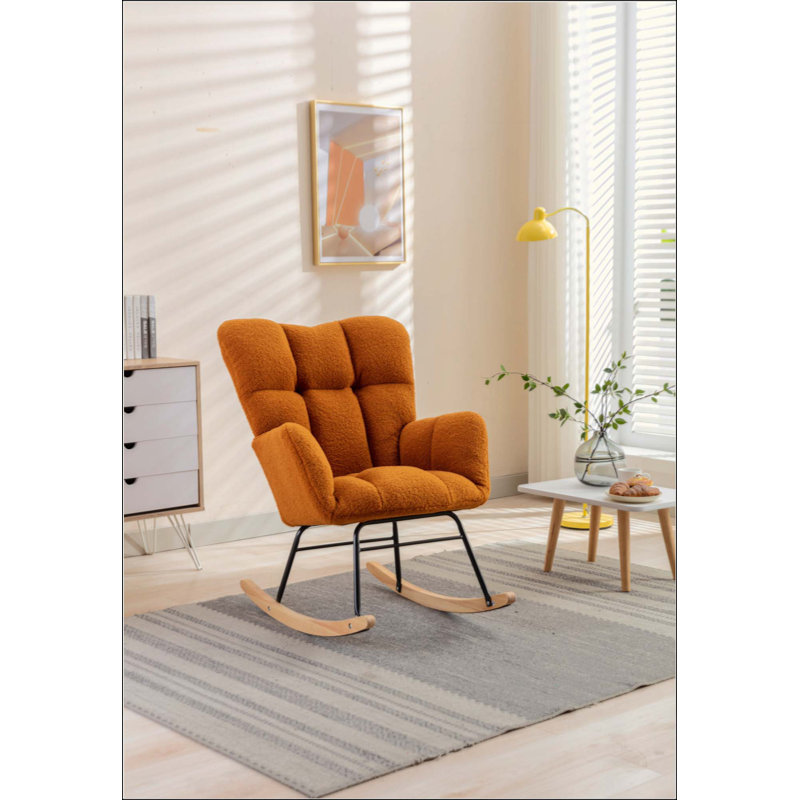 Chaise de chambre de bébé à bascule Teddy, Orange