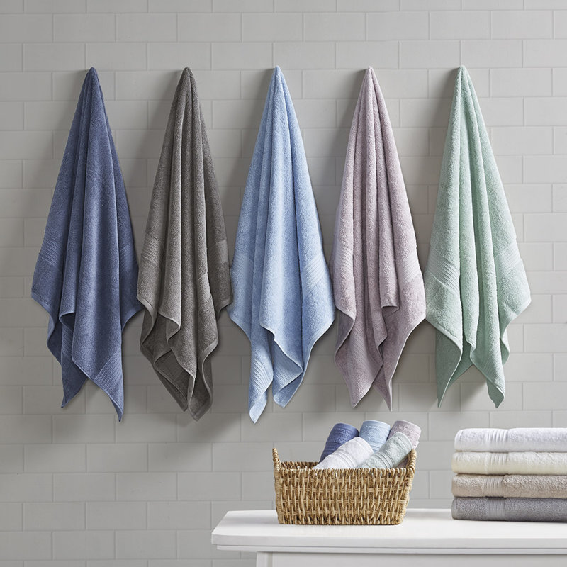Ensemble de 6 pièces de chambre d'amis 100% coton Chanelle, Gris
