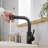 Single Handle Black Bathroom Sink Faucet With Pull Down - Ceramic Filled, Classic For Bath And Kitchen Modern Out Spray 360 Rotatable-1575962192