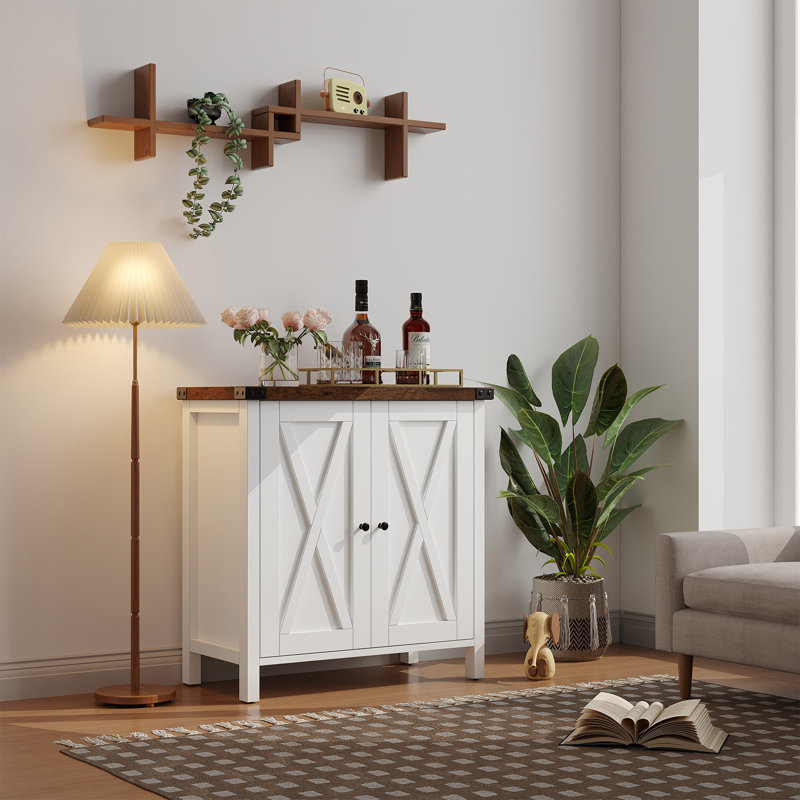 76 cm W Sideboard, White