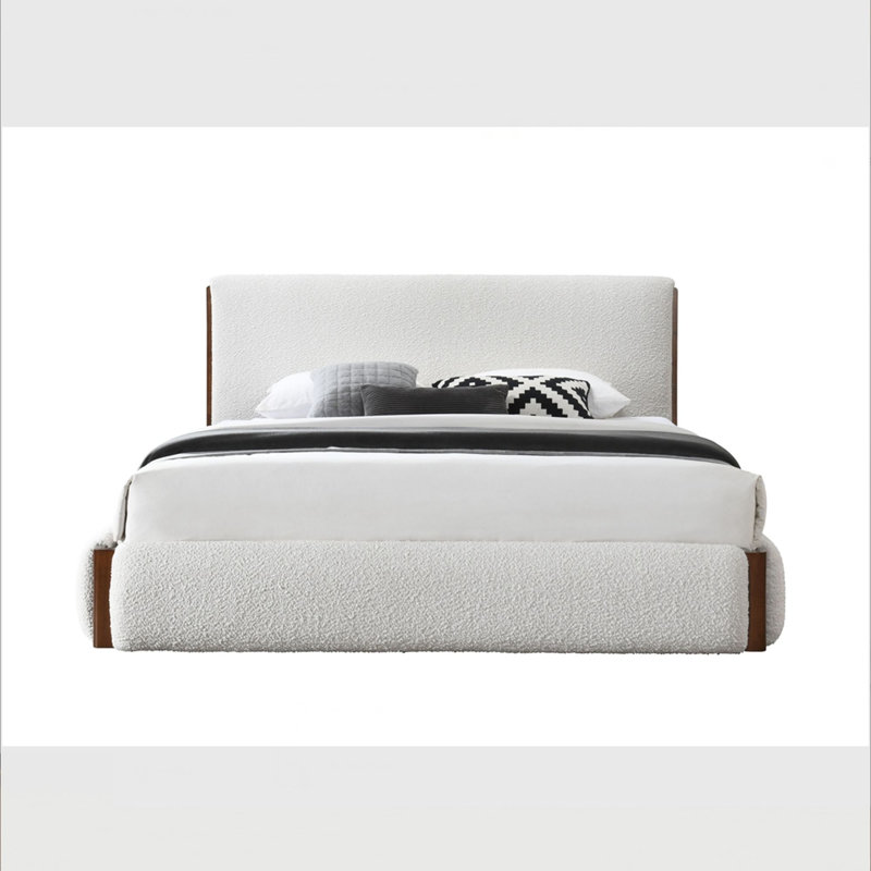 Lit en tissu blanc de qualité supérieure, Très grand