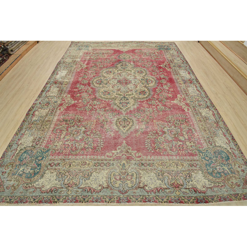 Vintage One-of-a-Kind 9'9'' X 12'8'' Wool Area Rug in Red