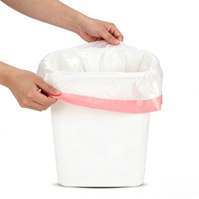 Sacs à ordures à cordon de serrage de 4 gallons, sacs à ordures extra épais non parfumés, fermeture rapide pour petites boîtes de cuisine de salle de bain, 44 unités