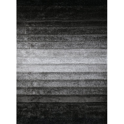 NYC Shag Performance Black Grey Area Rug